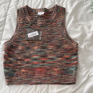 Multicolor Knit Crop Top